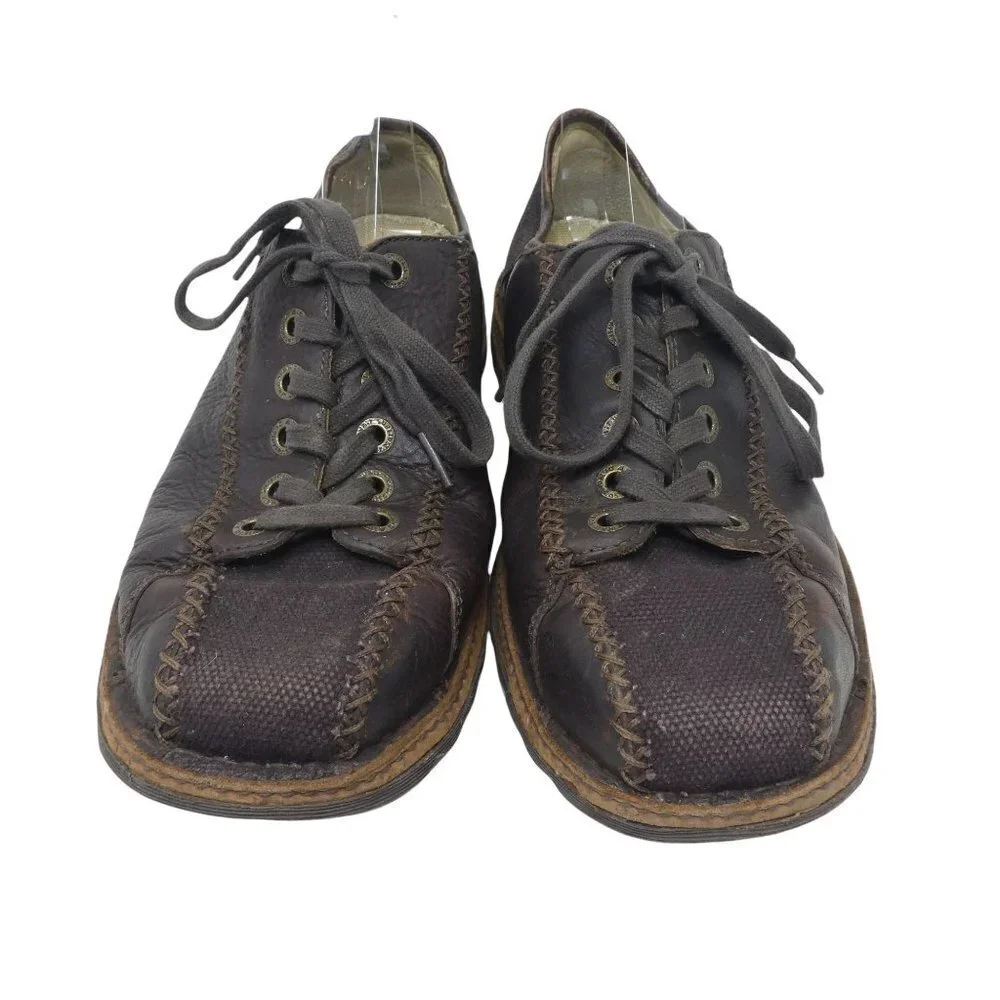 Dr.‎ Martens Oxford Shoes Mens 11 Brown Leather Canvas Comfort Lace Up